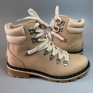 Sorel Lennox Hiker Boots Conquest Honest Beige Tan 8.5